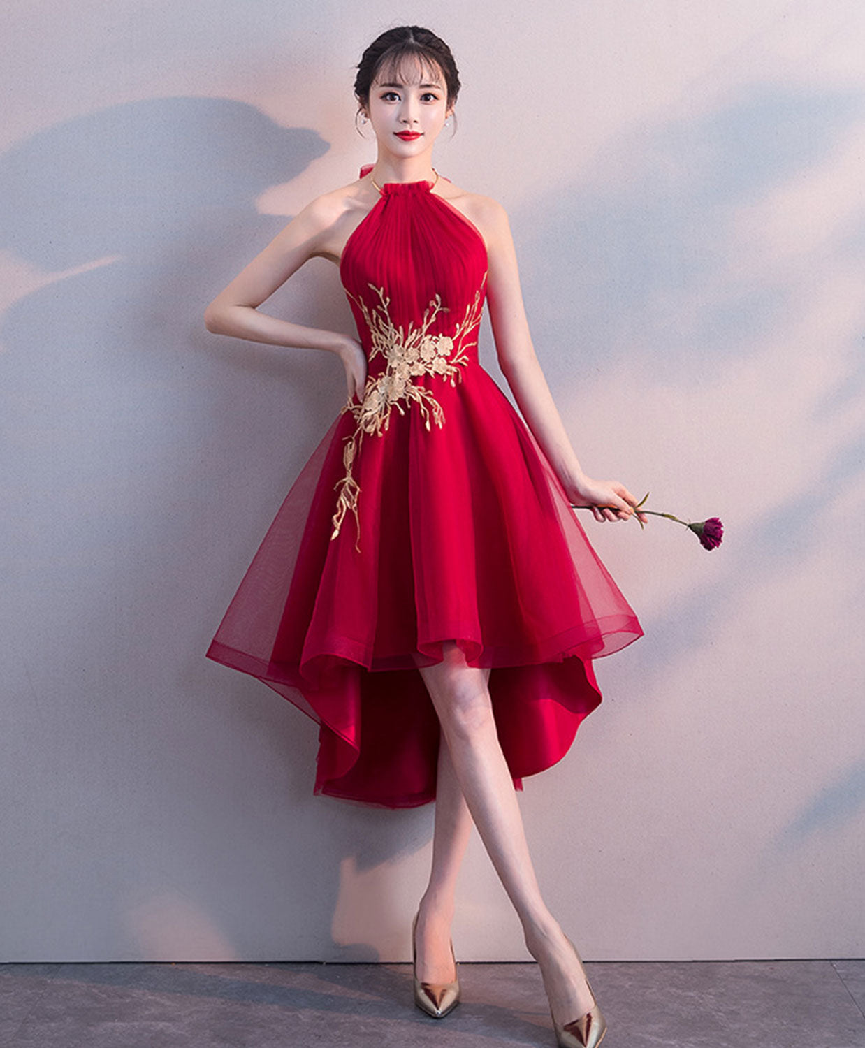 Cute Tulle Lace Applique Short Prom Dress, Homecoming Dress